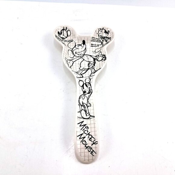 Disney Mickey Mouse Sketch Art Spoon Rest Concept Drawing Grid Ceramic - Picture 1 of 6